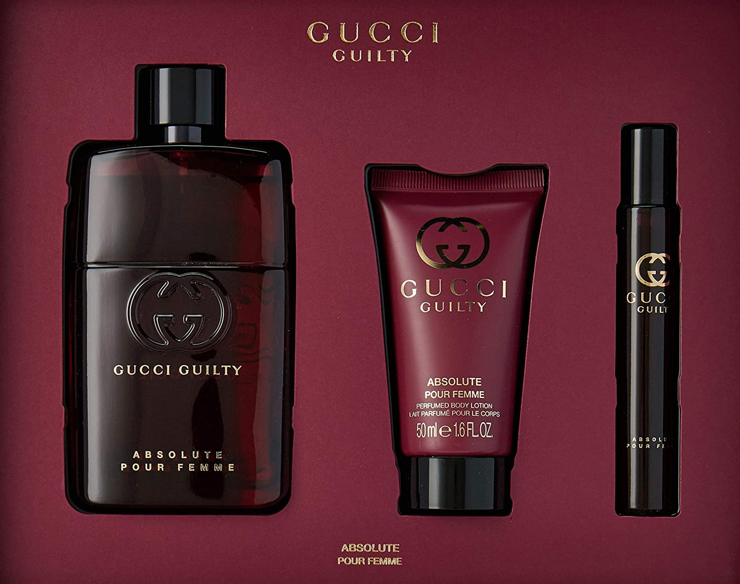 Set W Gucci Guilty Absolute 3 Pc